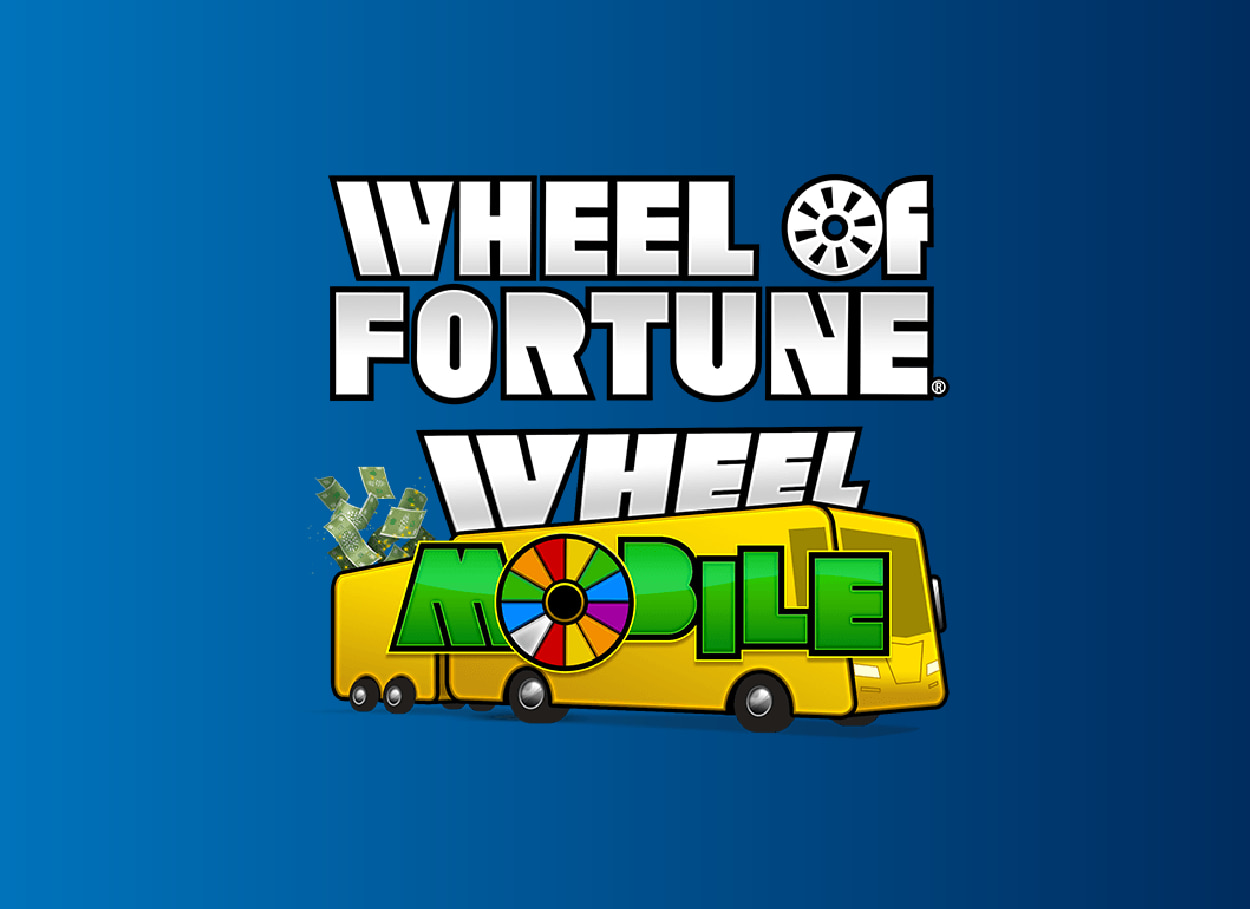 wheel of fortune wheel mobile text with bus